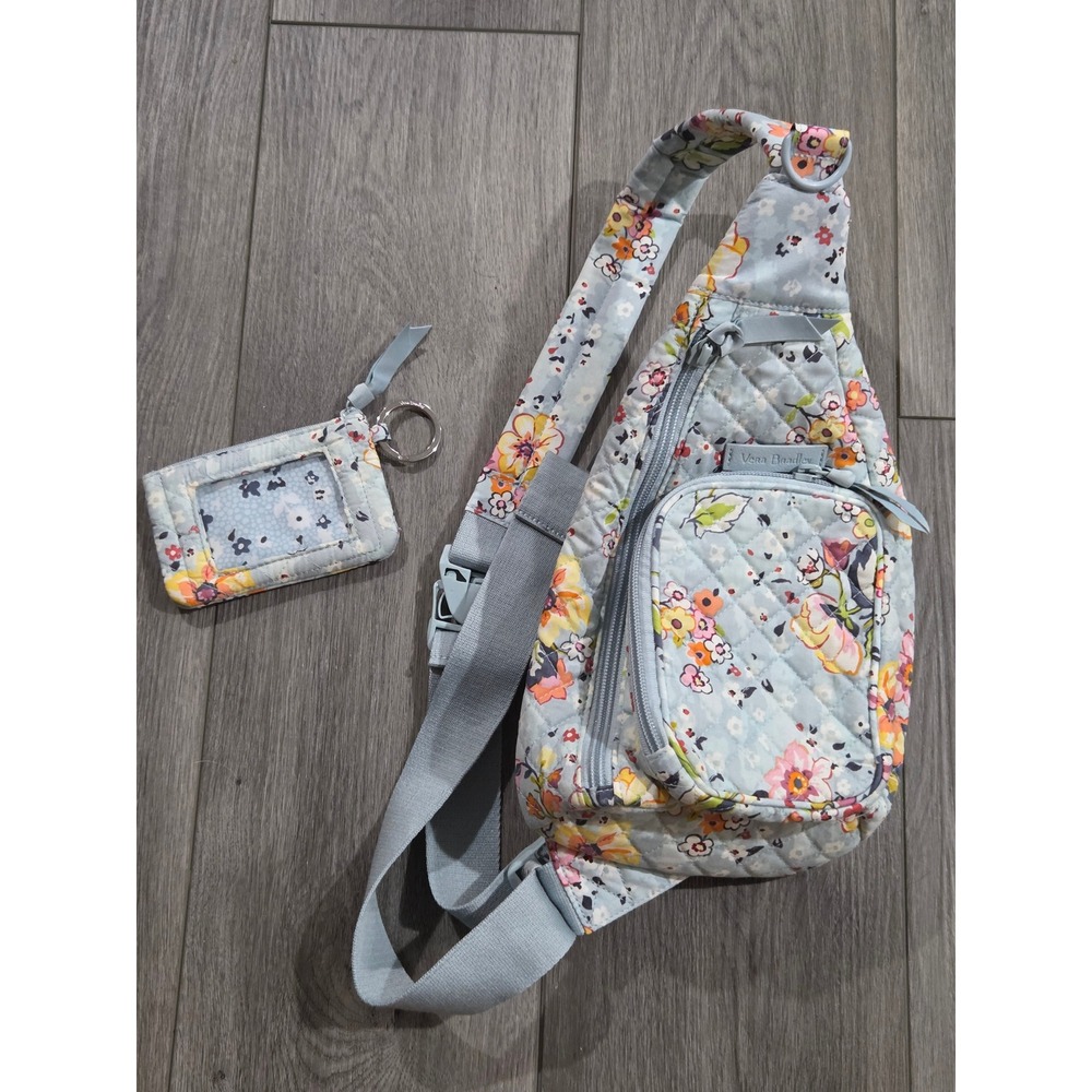 Vera Bradley sling backpak and ID case wallet Matching set Floating Garden